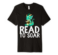 Dragon Reading Book Worm Nerd School Read T-Shirt - Custom Art Print Unisex - T-Shirt, Sweatshirt, Hoodie