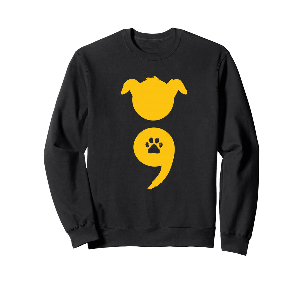 Dog Semicolon May Mental Health Sweatshirt - Trendy Graphic Men Women - T-Shirt, Sweatshirt, Hoodie
