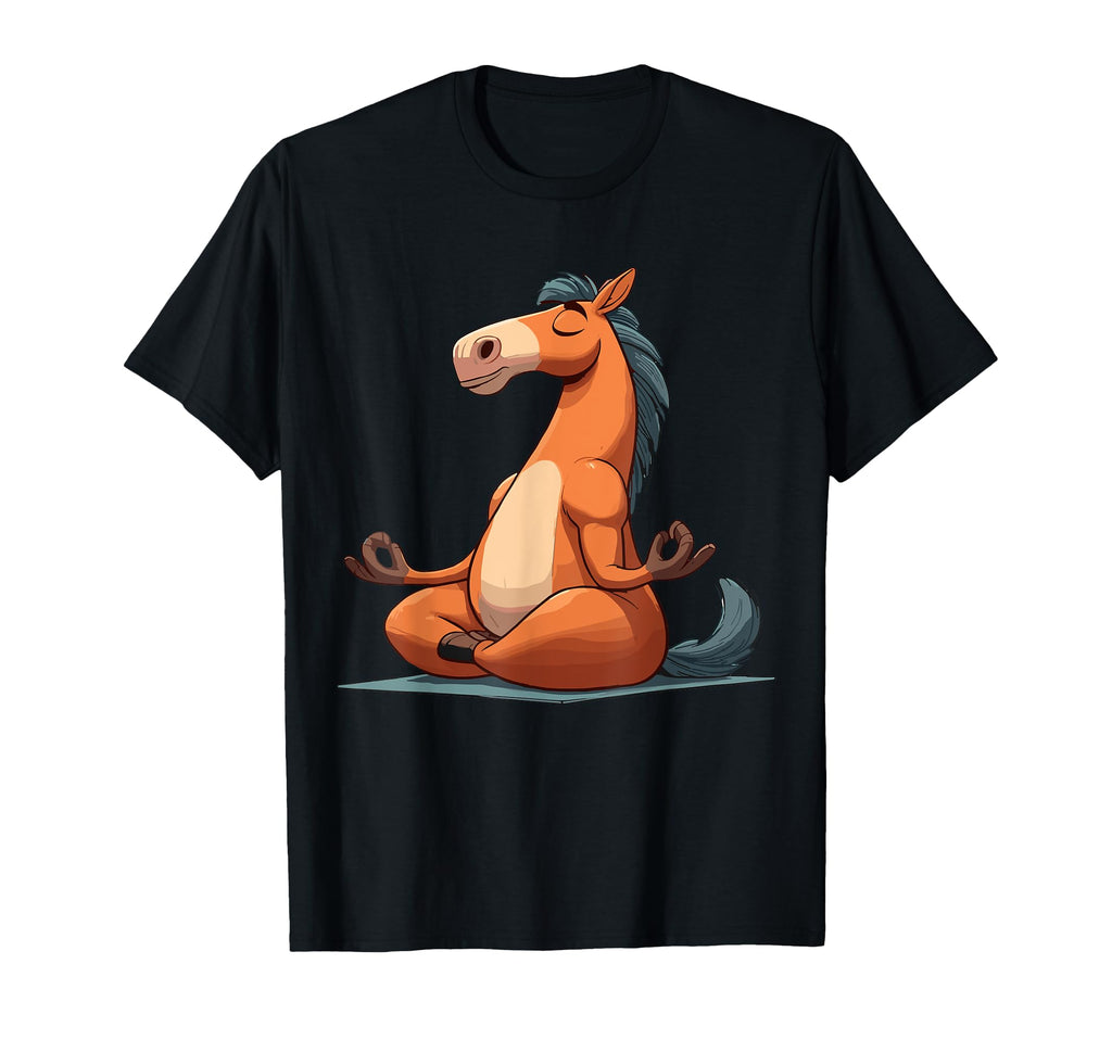Meditation Horse Yoga Pose Relaxing T-Shirt - Minimalist Print Unisex - T-Shirt, Sweatshirt, Hoodie