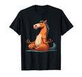 Meditation Horse Yoga Pose Relaxing T-Shirt - Minimalist Print Unisex - T-Shirt, Sweatshirt, Hoodie