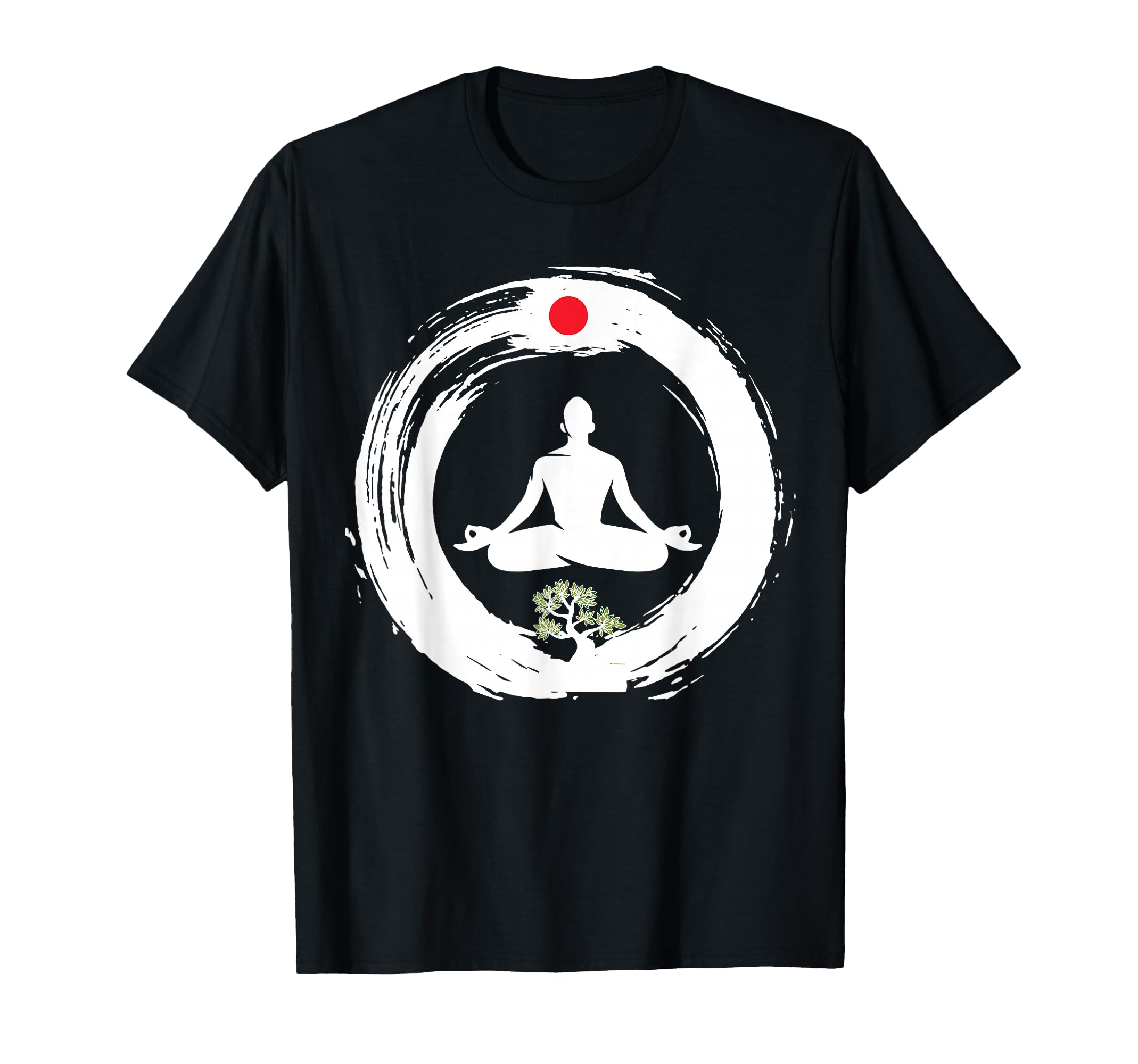 Bonsai Tree Enso Circle Zen Buddhist T-Shirt - Minimalist Print Unisex - T-Shirt, Sweatshirt, Hoodie