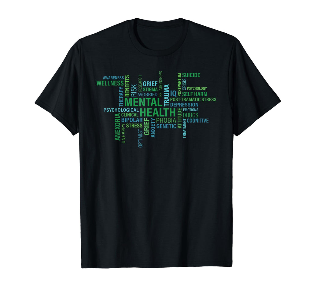 Mental Health Awareness Word Spread T-Shirt - Fun Novelty Design Men Women - T-Shirt, Sweatshirt, Hoodie