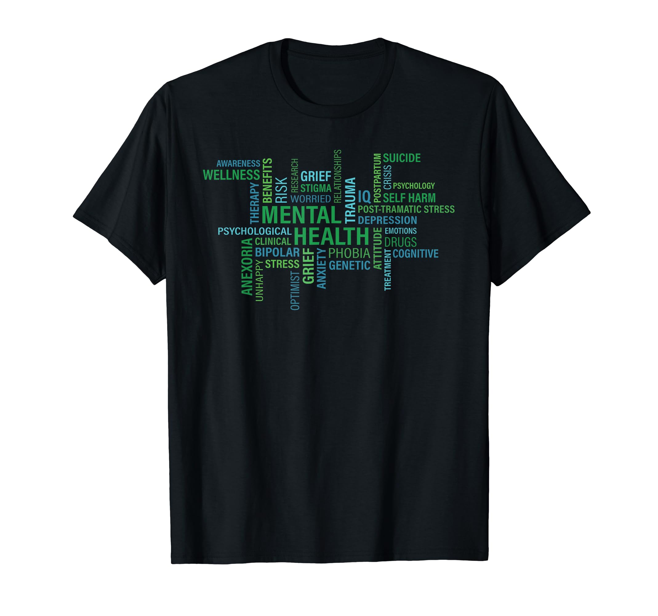 Mental Health Awareness Word Spread T-Shirt - Fun Novelty Design Men Women - T-Shirt, Sweatshirt, Hoodie