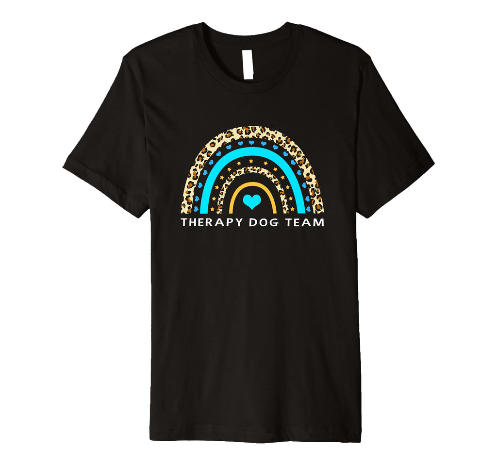 Boho Rainbow Animal Therapy Dog Team T-Shirt - Trendy Graphic Unisex - T-Shirt, Sweatshirt, Hoodie
