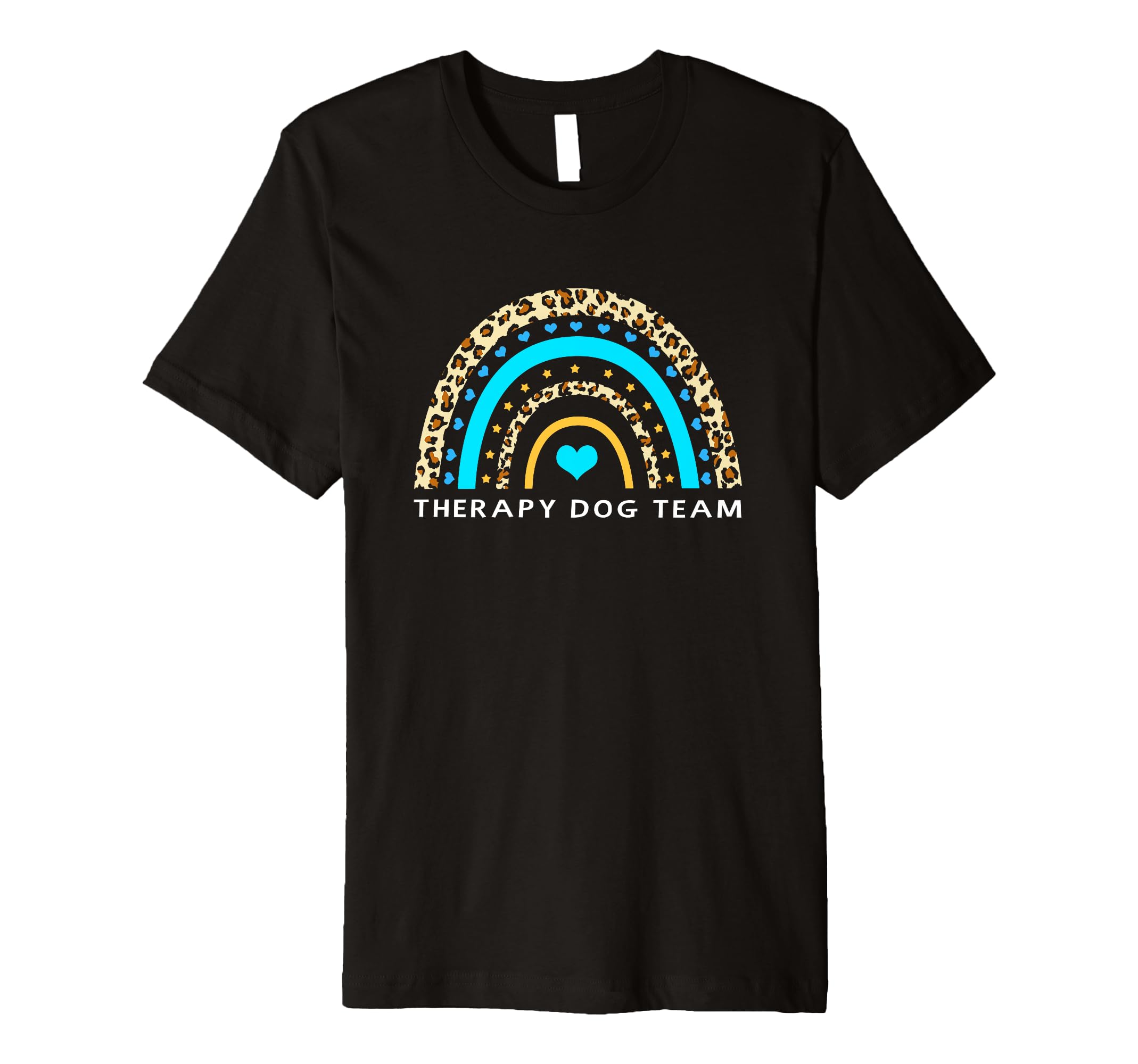 Boho Rainbow Animal Therapy Dog Team T-Shirt - Trendy Graphic Unisex - T-Shirt, Sweatshirt, Hoodie