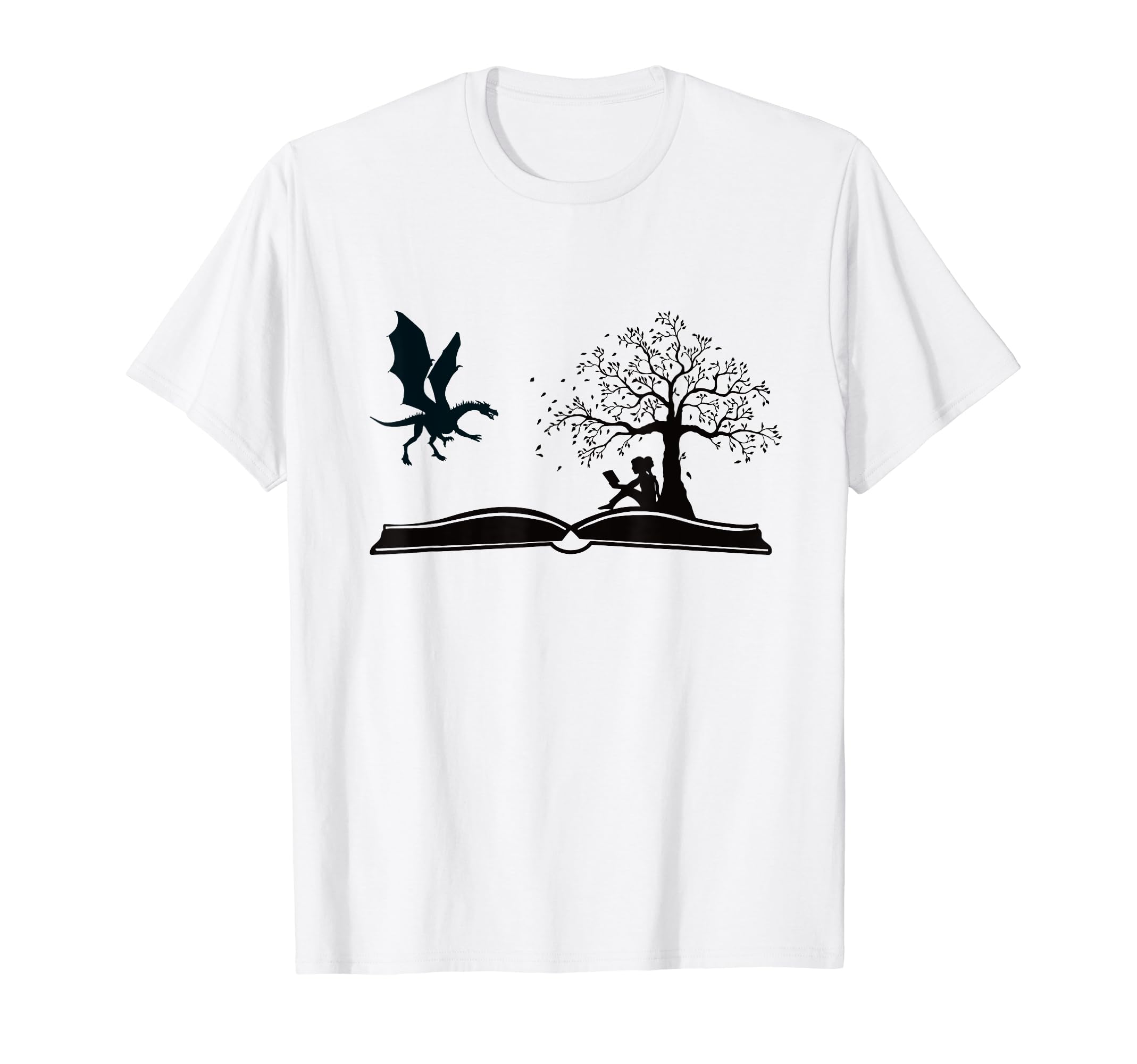 Books And Dragons Dragon Lover T-Shirt - Custom Art Print Men Women - T-Shirt, Sweatshirt, Hoodie