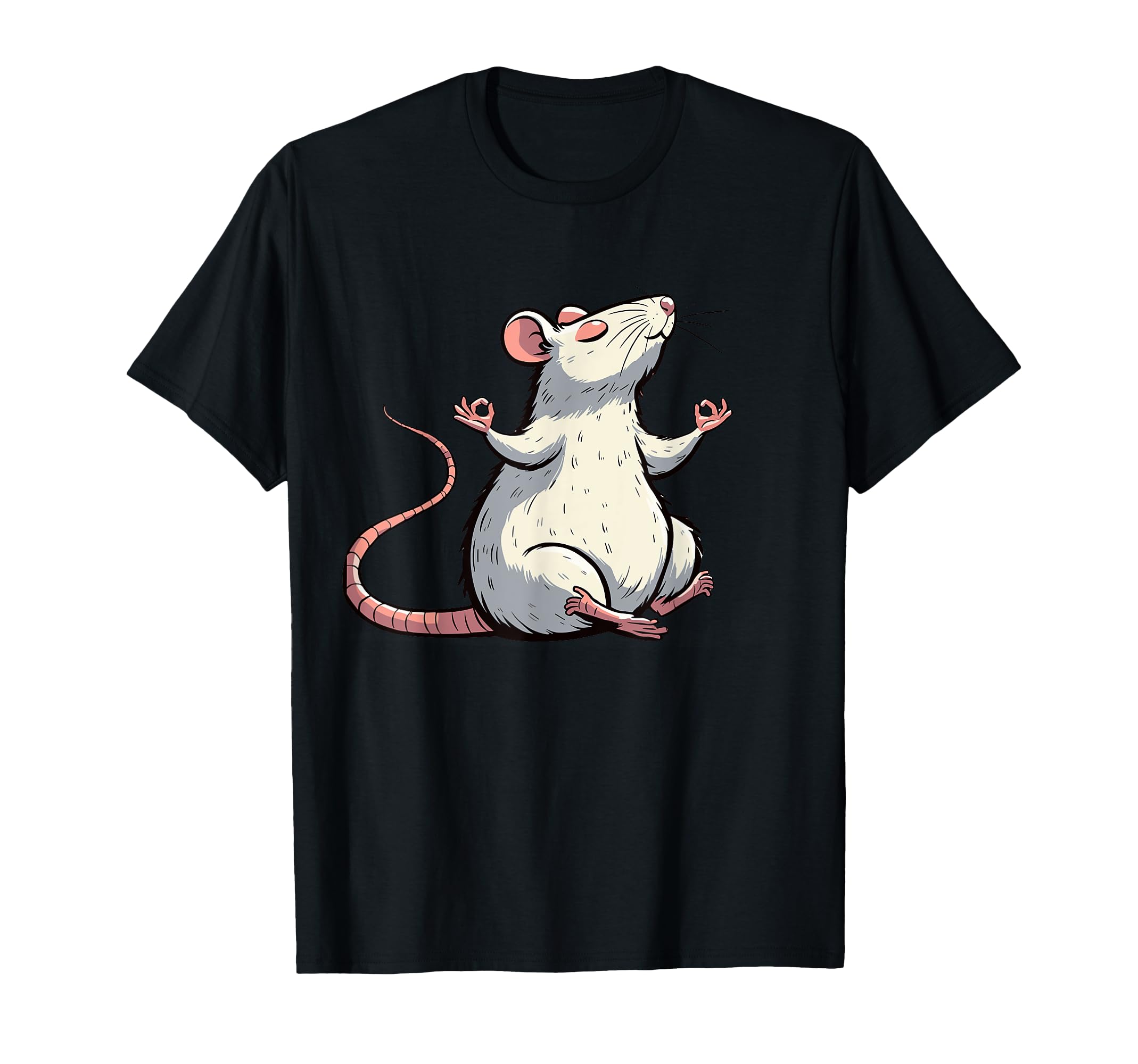 Meditation Rat Mouse Yoga Pose T-Shirt - Fun Novelty Design Unisex - T-Shirt, Sweatshirt, Hoodie
