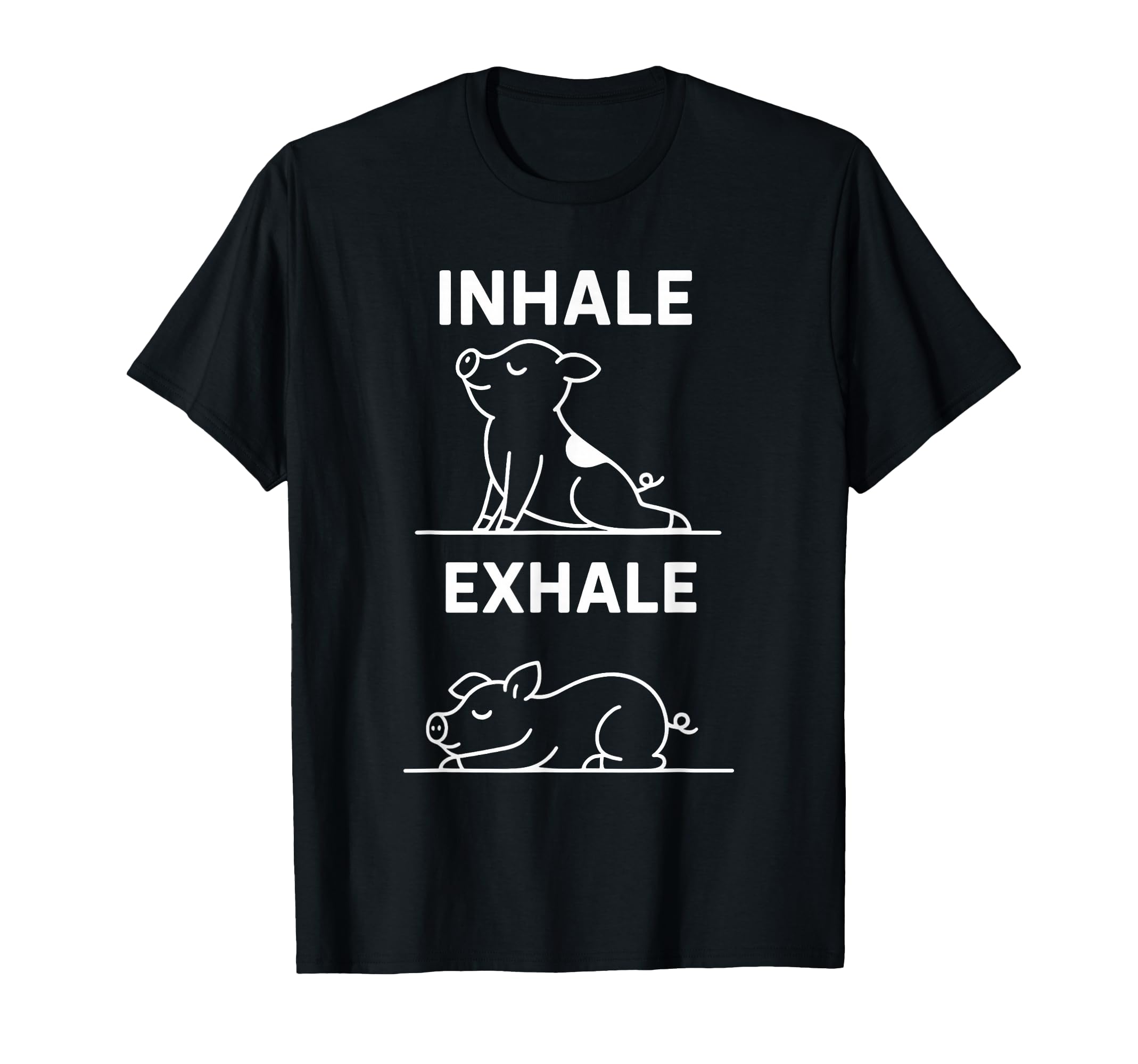 Funny Yoga Inhale Exhale Pooping T-Shirt - Casual Everyday Wear Men Women - T-Shirt, Sweatshirt, Hoodie