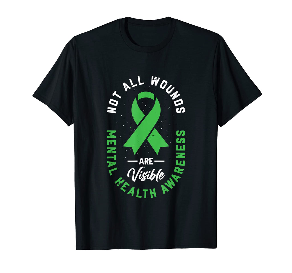 Not All Wounds Are Visible Mental T-Shirt - Aesthetic Graphic for Adults - T-Shirt, Sweatshirt, Hoodie