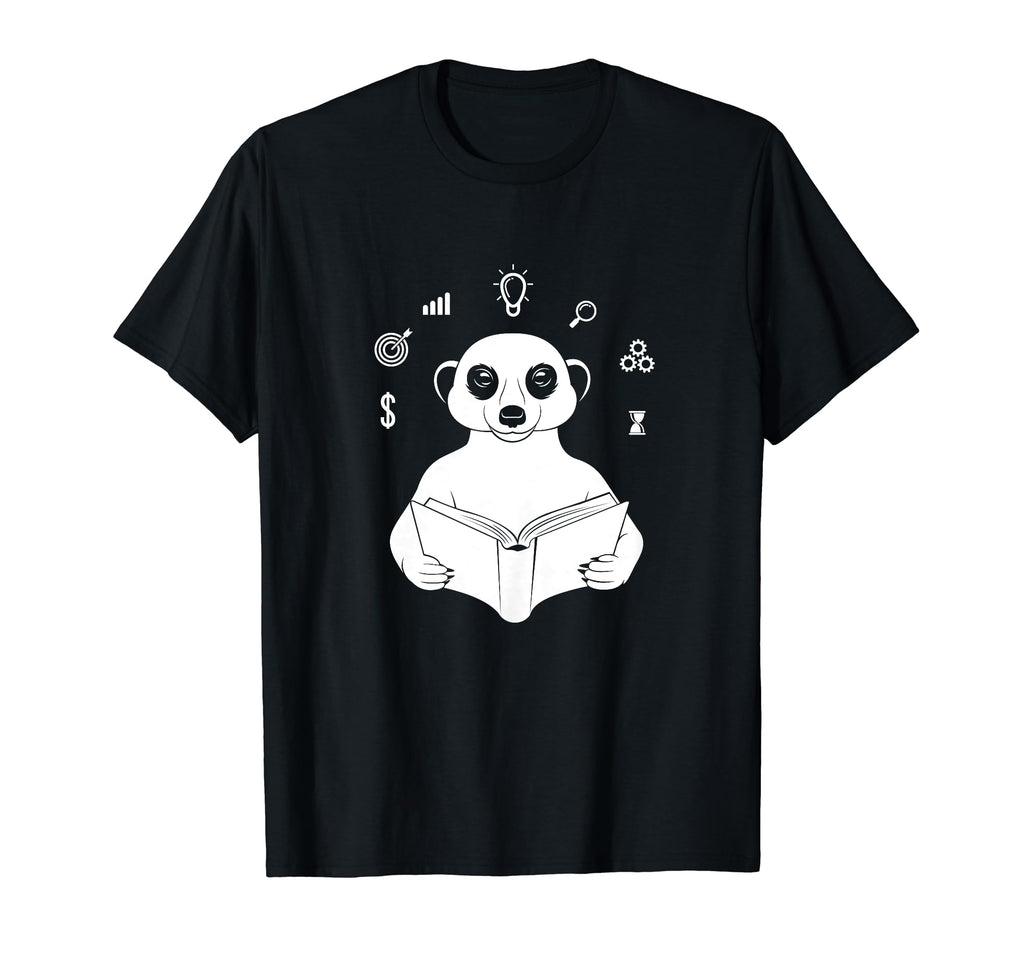 Literature Student Meerkat Reading T-Shirt - Custom Art Print Men Women - T-Shirt, Sweatshirt, Hoodie