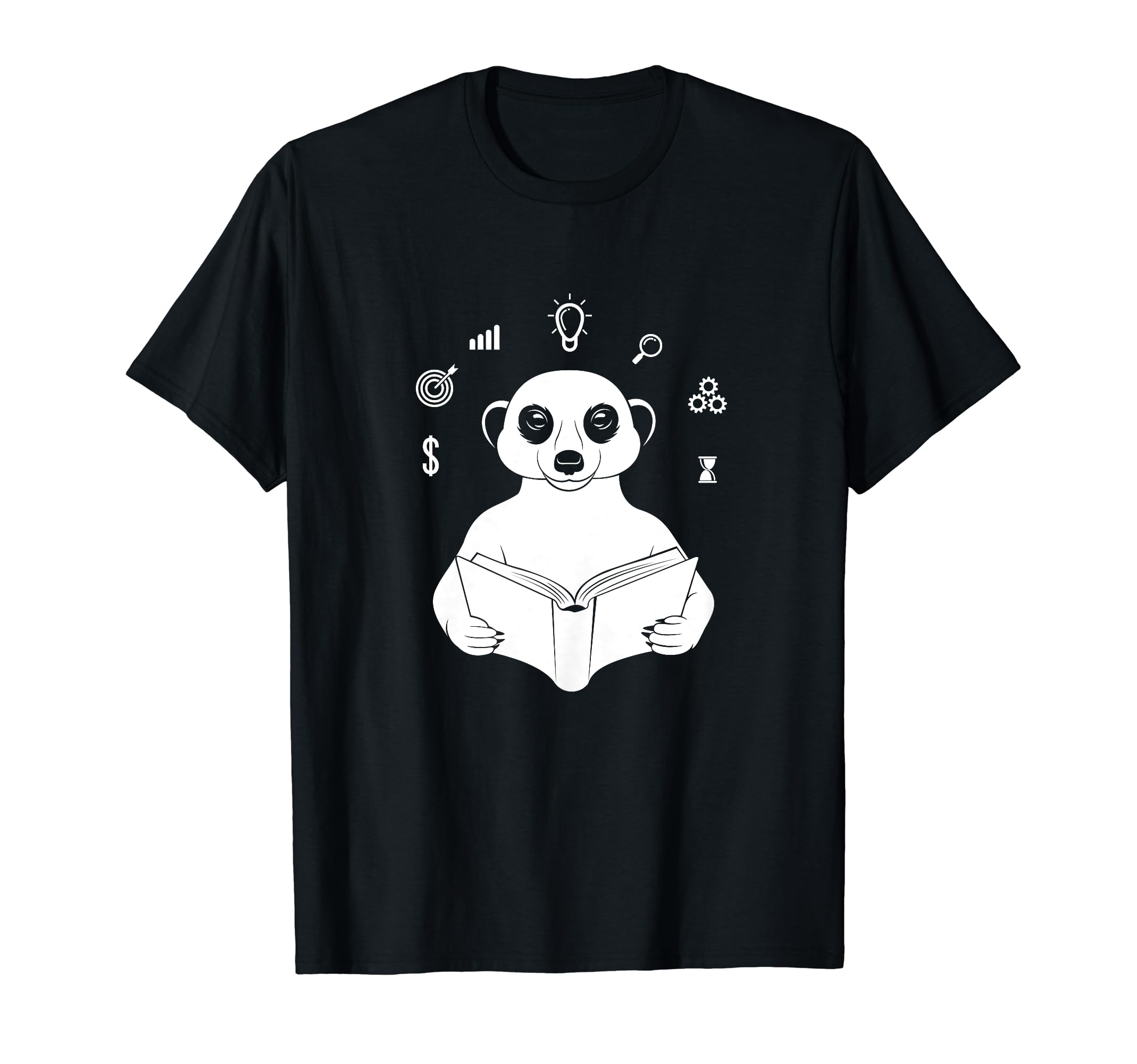 Literature Student Meerkat Reading T-Shirt - Custom Art Print Men Women - T-Shirt, Sweatshirt, Hoodie