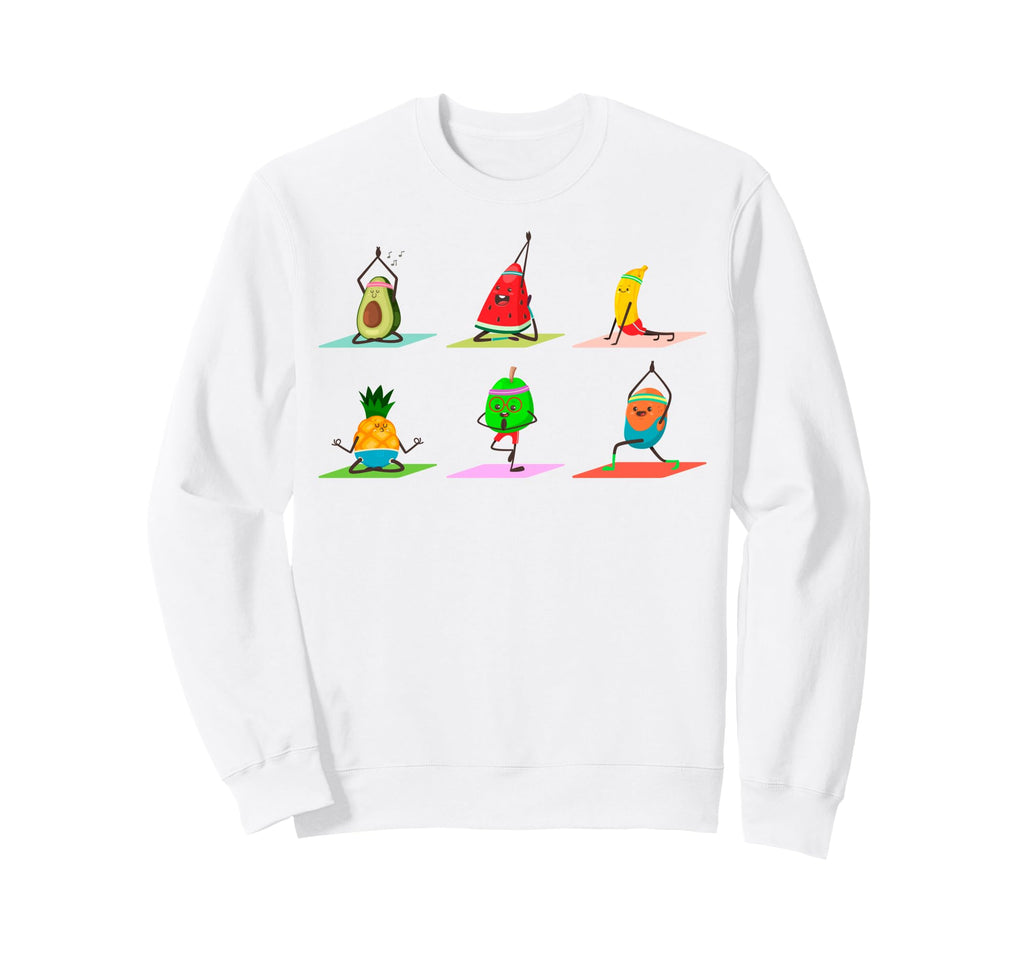 Funny Fruits Yoga Poses Meditation Sweatshirt - Custom Art Print Men Women - T-Shirt, Sweatshirt, Hoodie