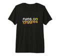 Runs Veggies Running Vegan Vegetarian T-Shirt - Novelty Apparel for Adults - T-Shirt, Sweatshirt, Hoodie