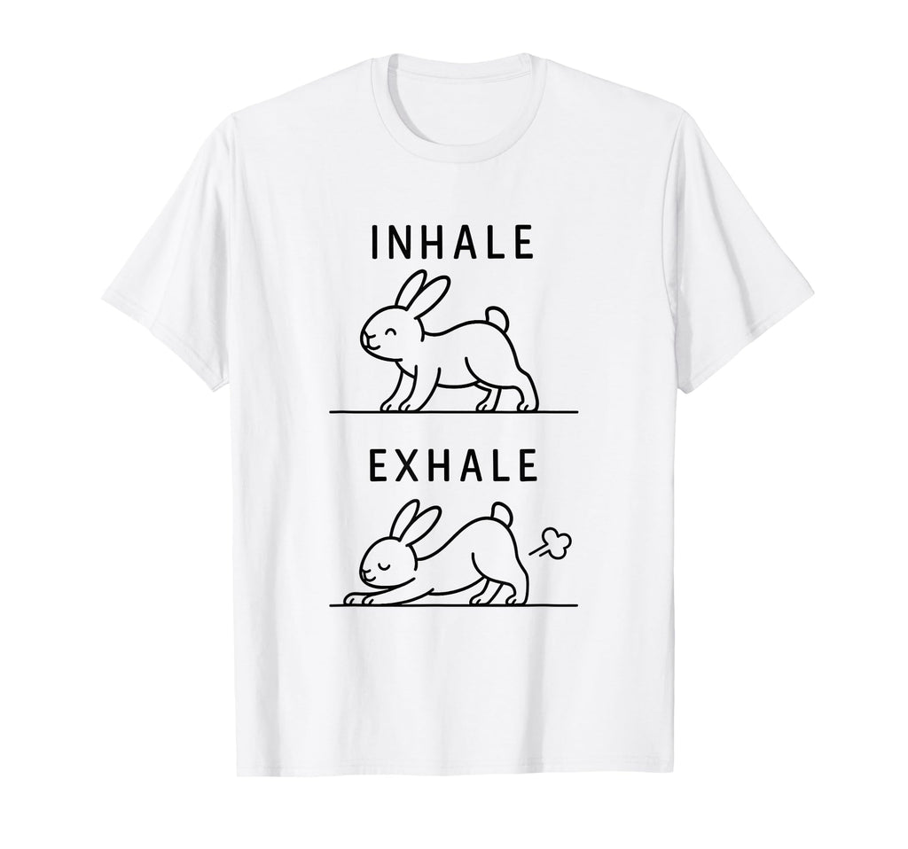 Funny Yoga Inhale Exhale Pooping Animal T-Shirt - Graphic Print for Adults - T-Shirt, Sweatshirt, Hoodie