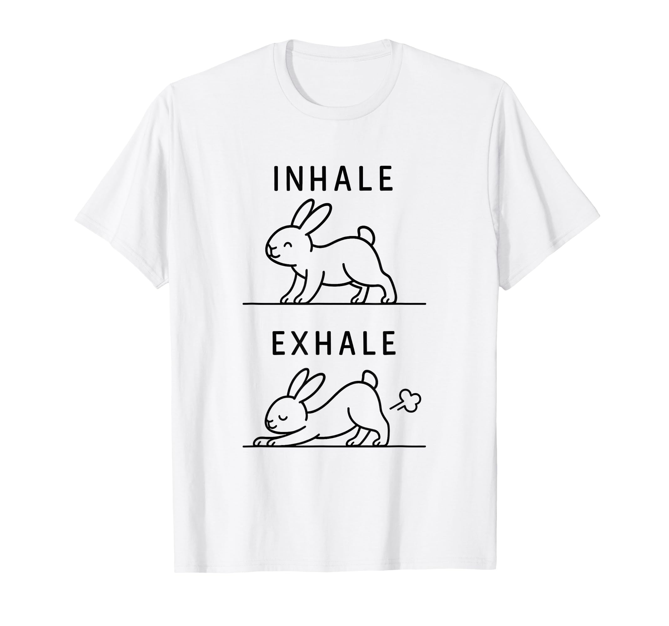 Funny Yoga Inhale Exhale Pooping Animal T-Shirt - Graphic Print for Adults - T-Shirt, Sweatshirt, Hoodie