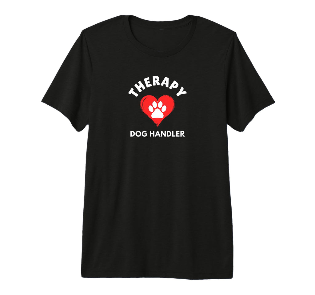 Therapy Dog Handler Paw Heart Tri Blend T-Shirt - Novelty Apparel Men Women - T-Shirt, Sweatshirt, Hoodie