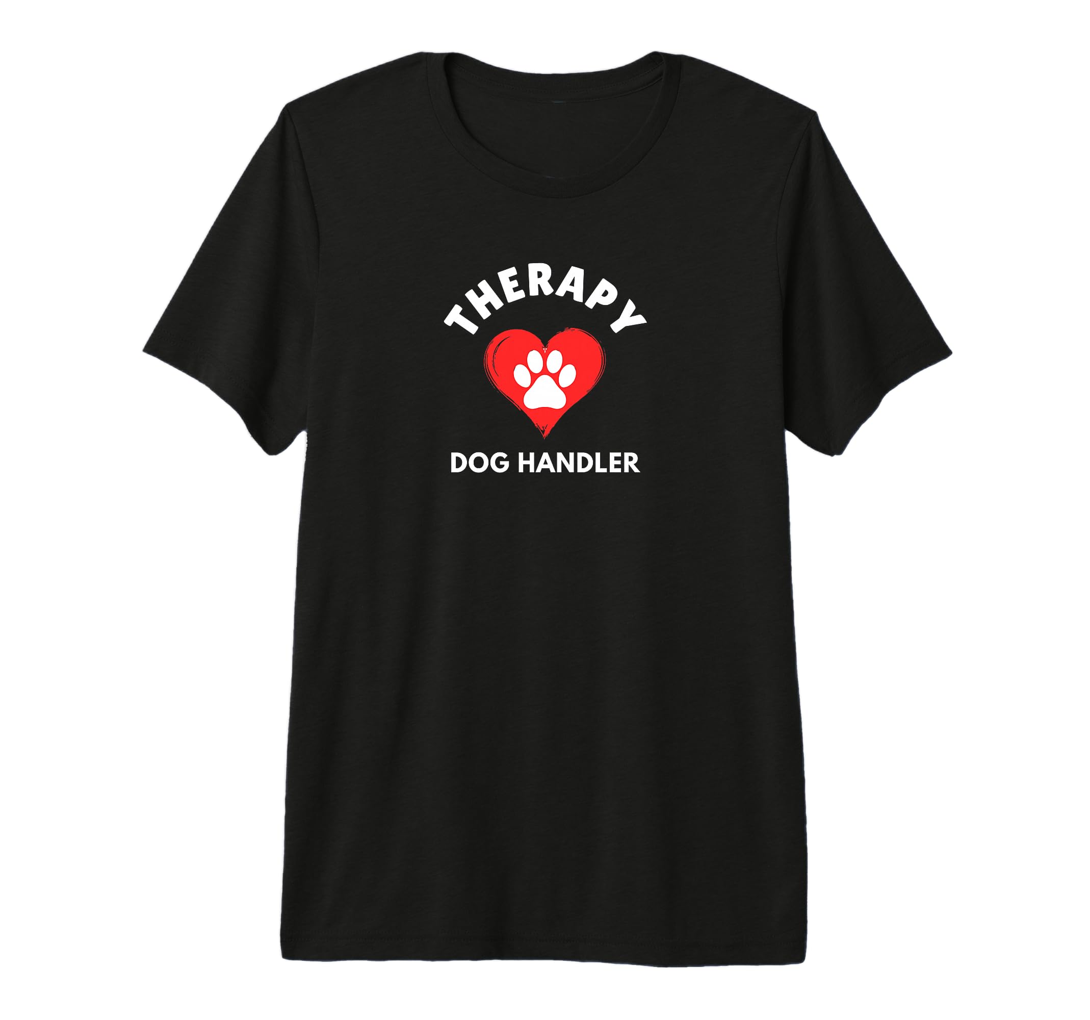 Therapy Dog Handler Paw Heart Tri Blend T-Shirt - Novelty Apparel Men Women - T-Shirt, Sweatshirt, Hoodie