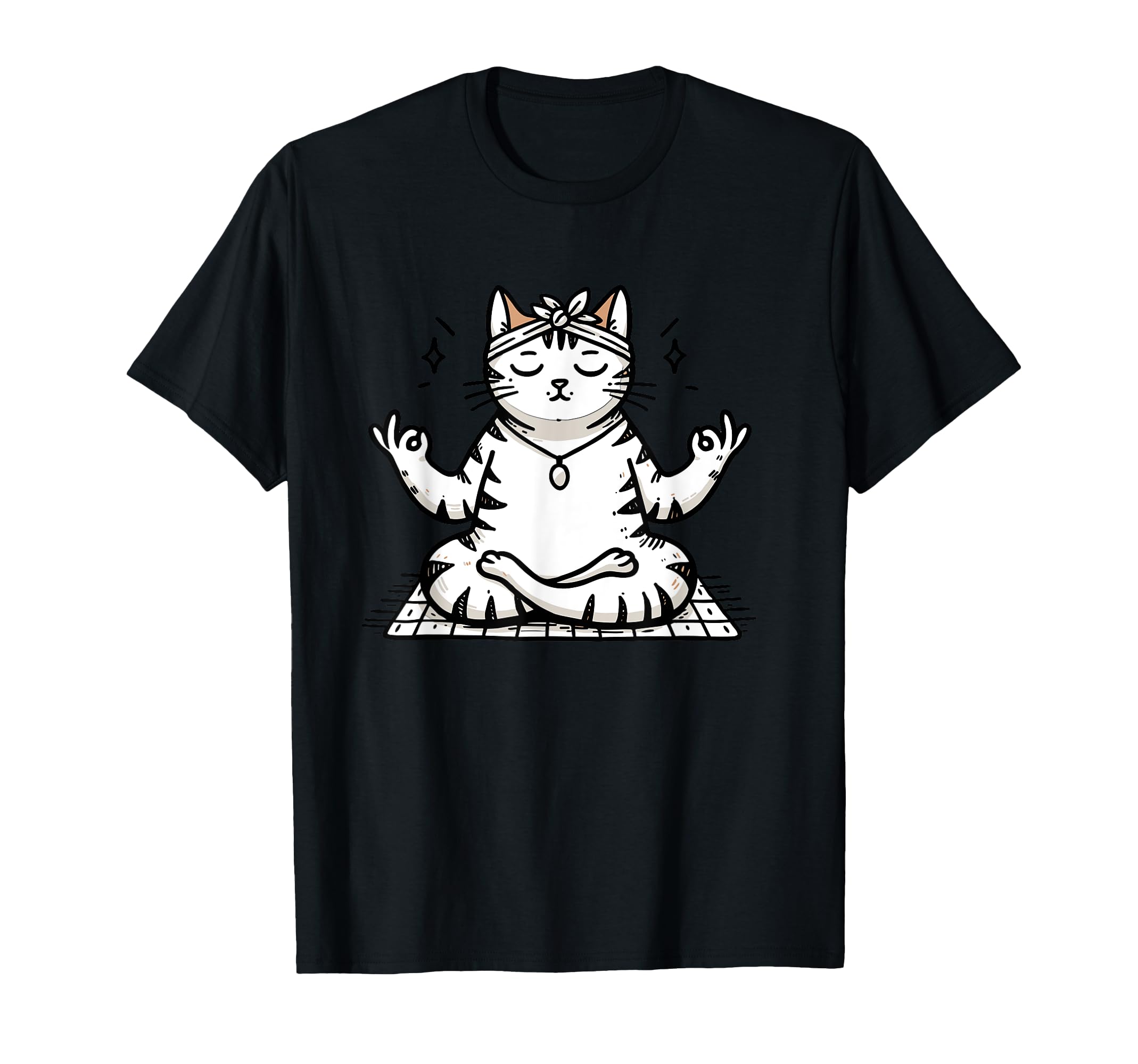 Meditation Cat Yoga Pose Relaxing Animal T-Shirt - Aesthetic Graphic Unisex - T-Shirt, Sweatshirt, Hoodie