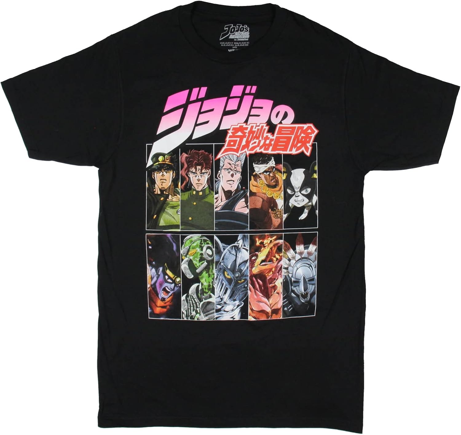 JoJo's Bizarre Adventure Stardust Crusaders Joestar Group Black Short-Sleeve T-Shirt Unisex T-shirt, Sweatshirt, Hoodie, Long Sleeve Tee - T-Shirt, Sweatshirt, Hoodie