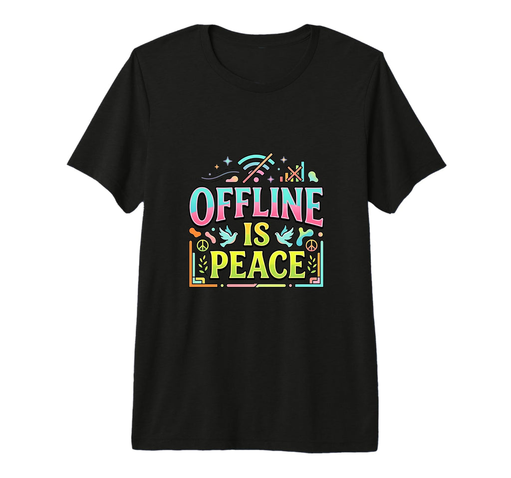 Offline Mode Quiet Mind Digital Detox T-Shirt - Custom Art Print Unisex - T-Shirt, Sweatshirt, Hoodie
