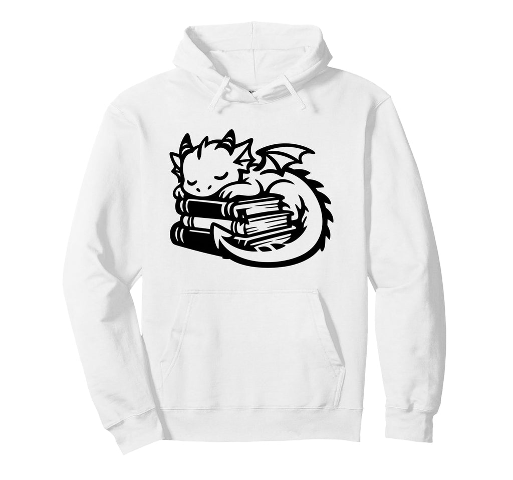 Sleeping Dragon Books Fantasy Reader Hoodie - Unique Graphic Men Women - T-Shirt, Sweatshirt, Hoodie