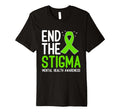 Mental Health Awareness End Stigma Ribbon T-Shirt - Novelty Apparel Unisex - T-Shirt, Sweatshirt, Hoodie