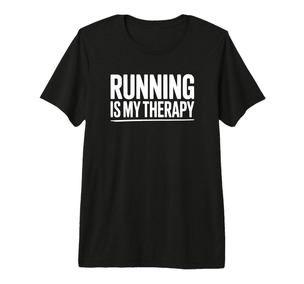 Running Is My Therapy Tri Blend T-Shirt - Aesthetic Graphic Men Women - T-Shirt, Sweatshirt, Hoodie