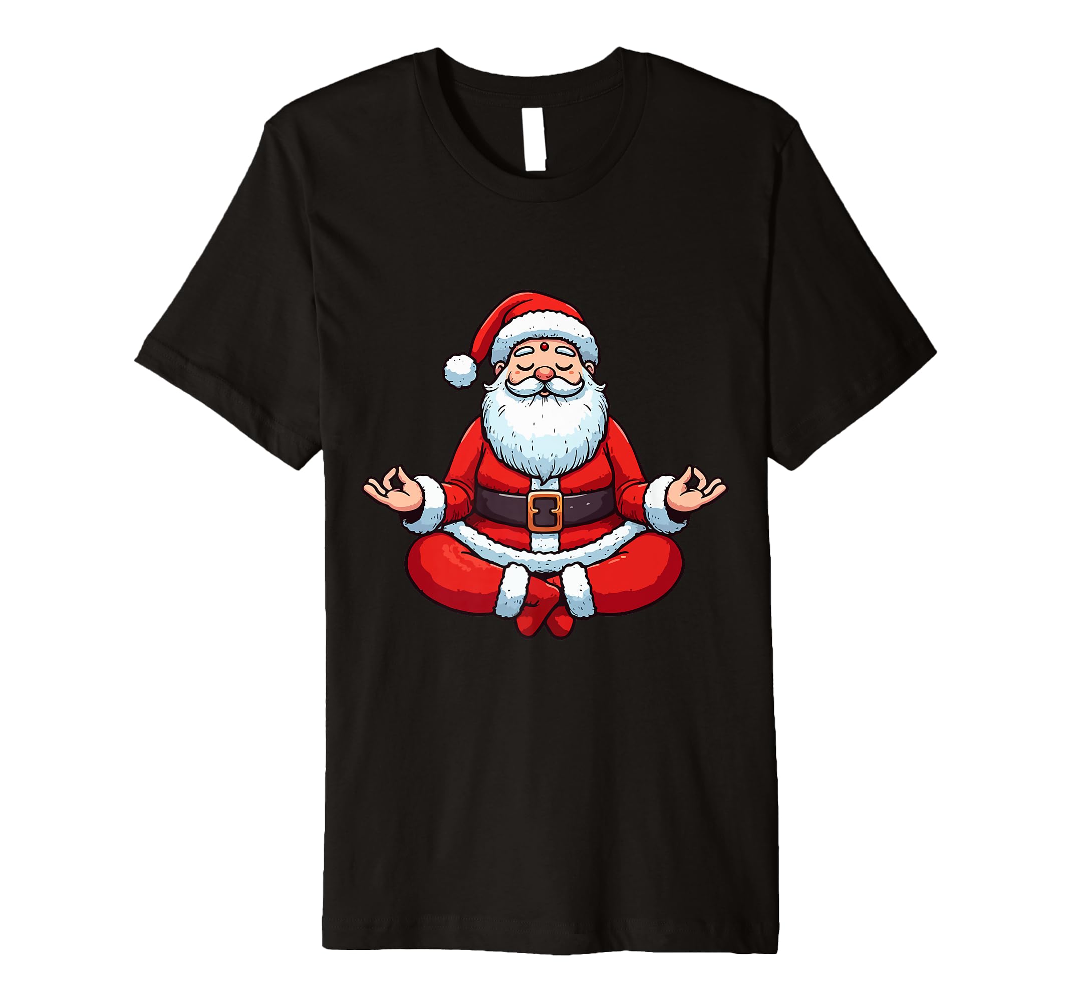 Meditation Santa Yoga Pose Relaxing T-Shirt - Minimalist Print for Adults - T-Shirt, Sweatshirt, Hoodie