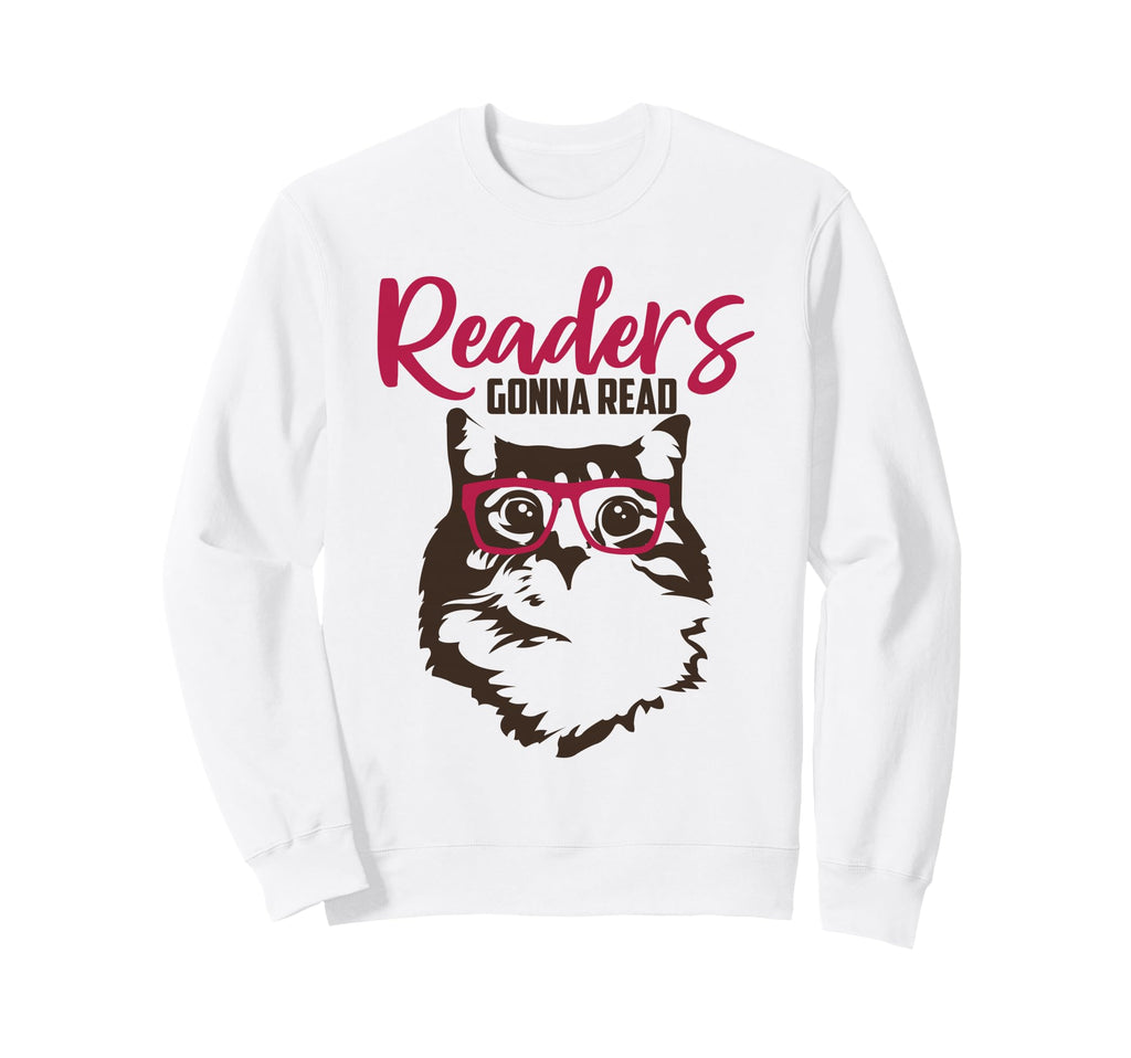 Readers Gonna Read Reading Cat Sweatshirt - Minimalist Print Men Women - T-Shirt, Sweatshirt, Hoodie