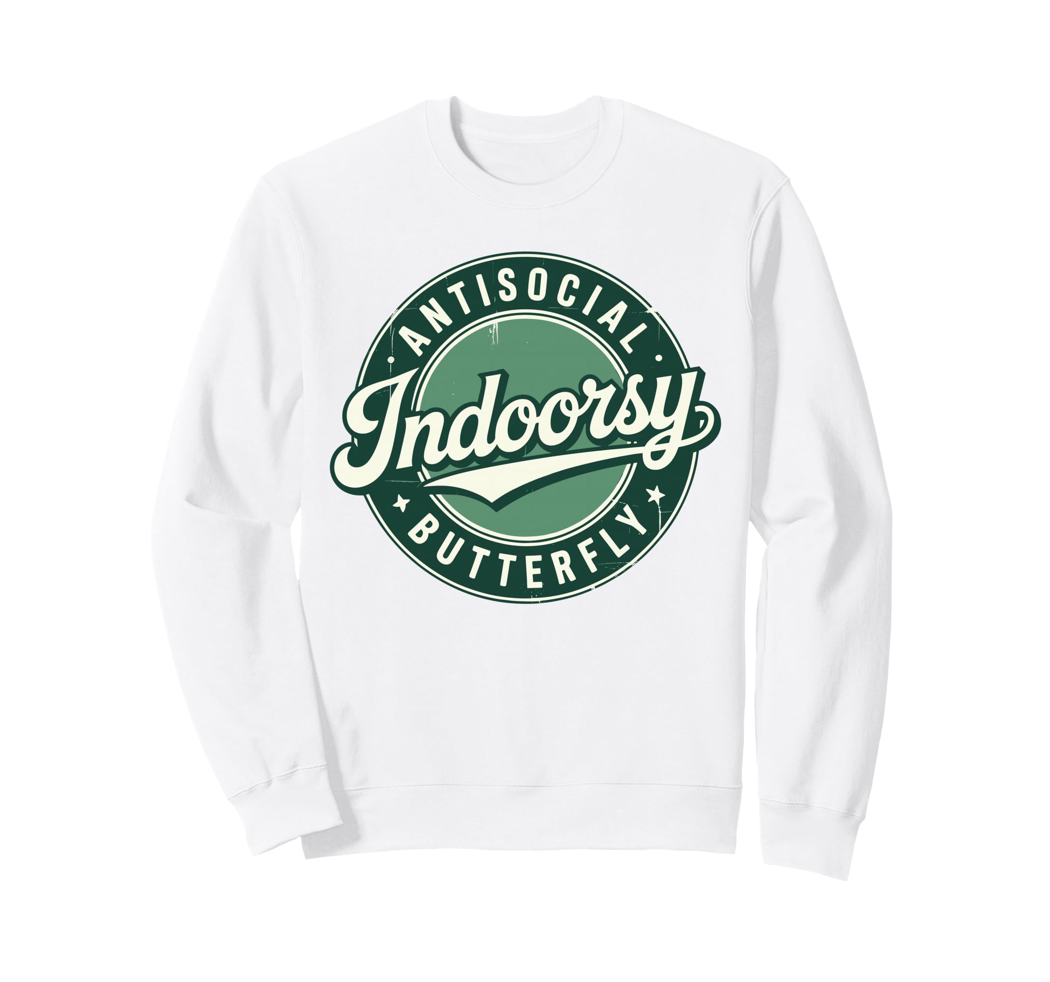 Indoorsy Antisocial Butterfly Sweatshirt - Unique Graphic for Adults - T-Shirt, Sweatshirt, Hoodie