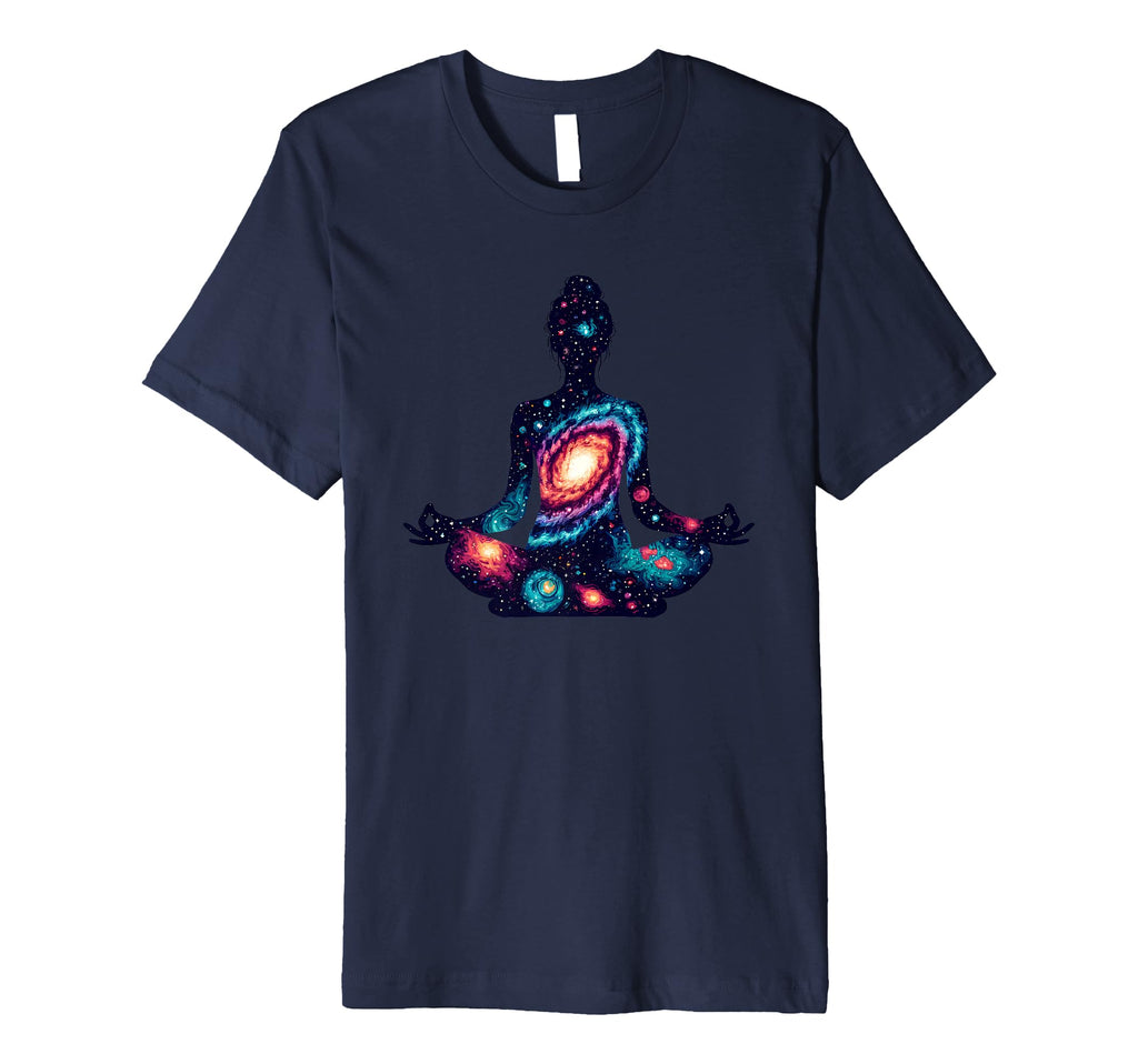 Yoga Meditation Pose Galaxy Pattern T-Shirt - Custom Art Print Unisex - T-Shirt, Sweatshirt, Hoodie