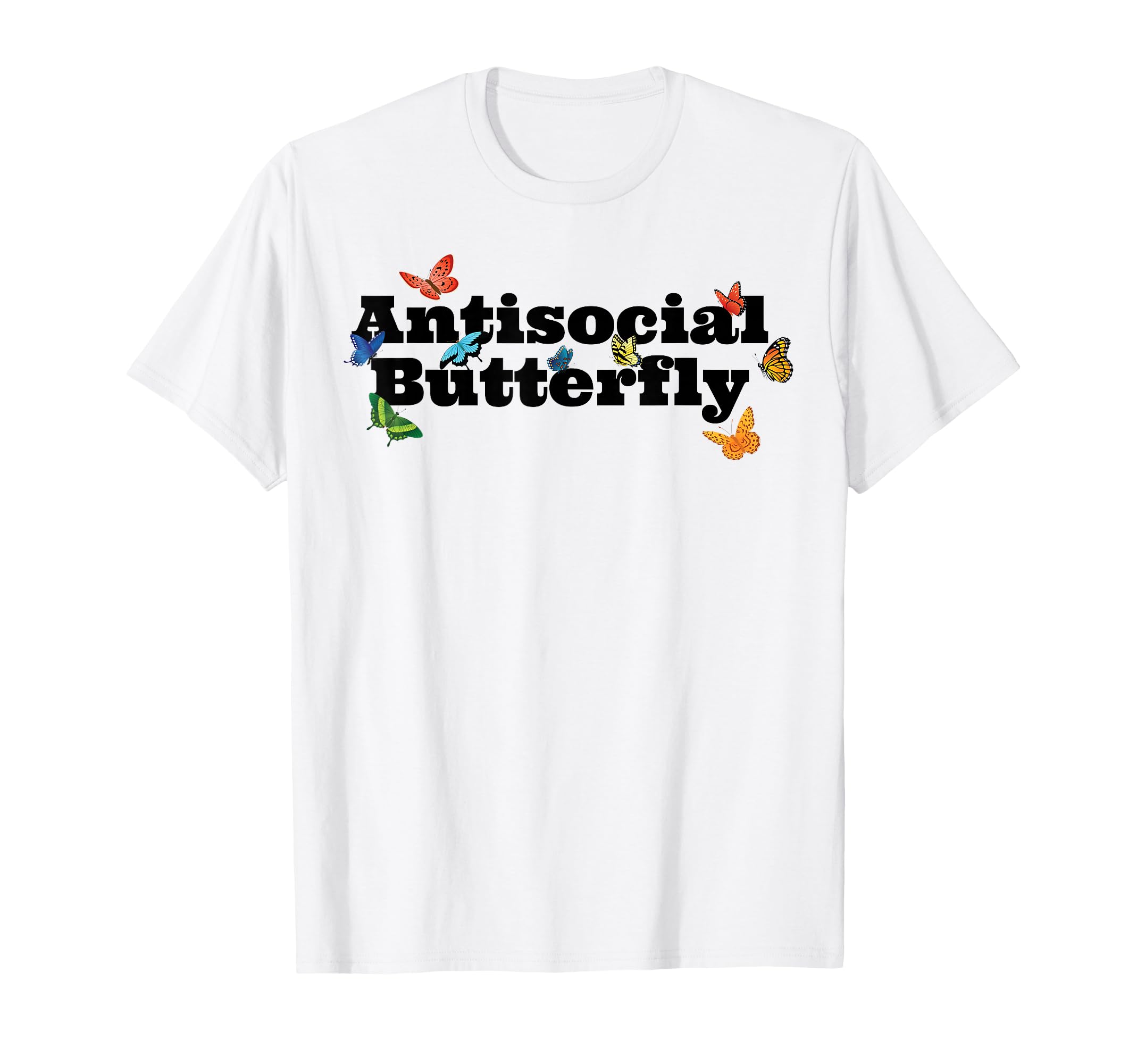 Antisocial Butterfly Introverts Unite T-Shirt - Custom Art Print Men Women - T-Shirt, Sweatshirt, Hoodie