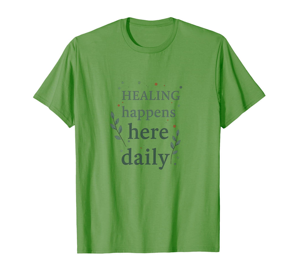 Healing Happens Here Daily Mental T-Shirt - Unique Graphic for Adults - T-Shirt, Sweatshirt, Hoodie