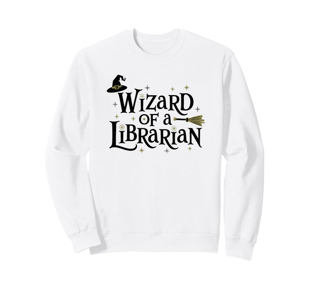 Wizard Librarian Book Lover Sweatshirt - Minimalist Print for Adults - T-Shirt, Sweatshirt, Hoodie
