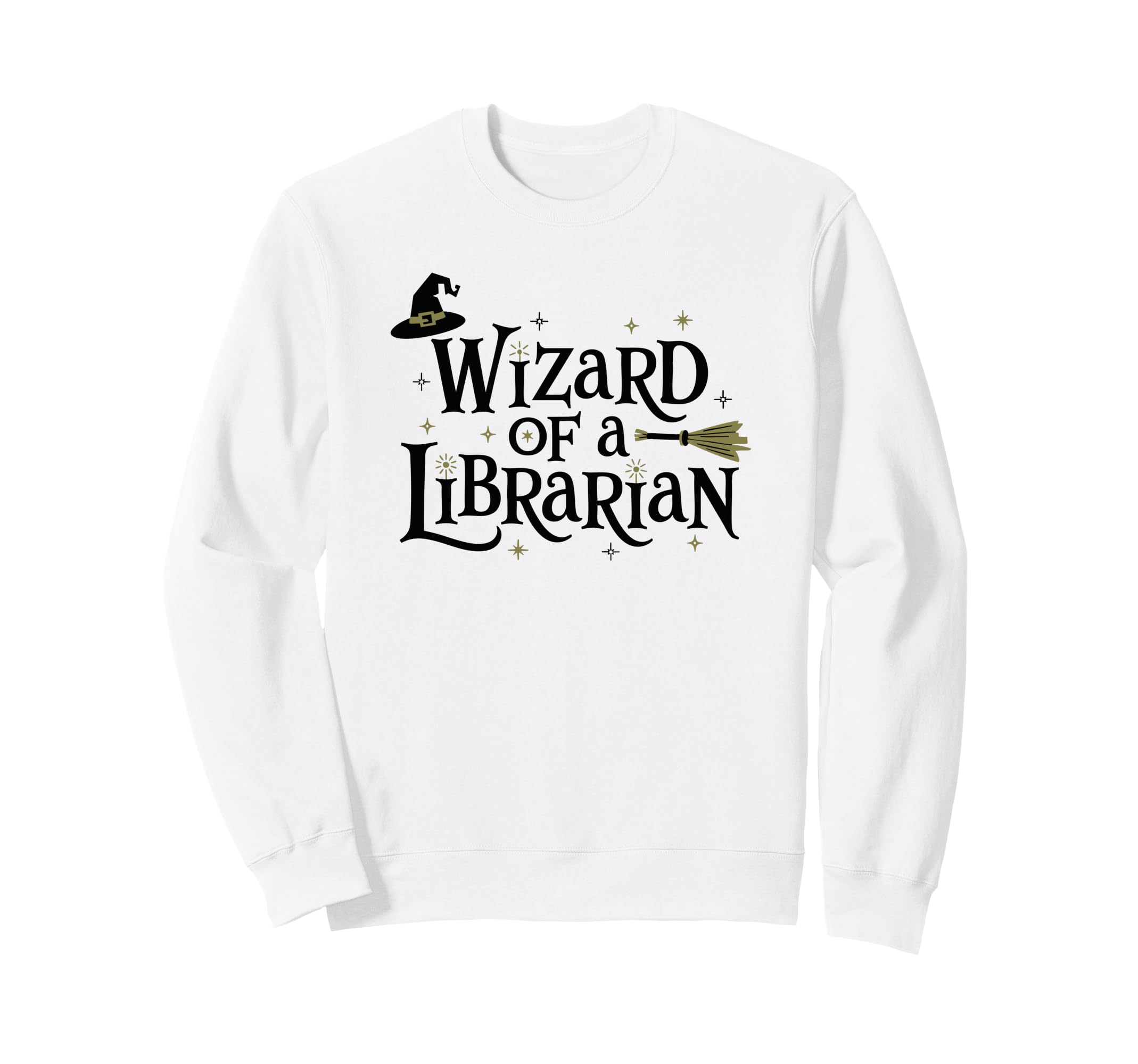 Wizard Librarian Book Lover Sweatshirt - Minimalist Print for Adults - T-Shirt, Sweatshirt, Hoodie