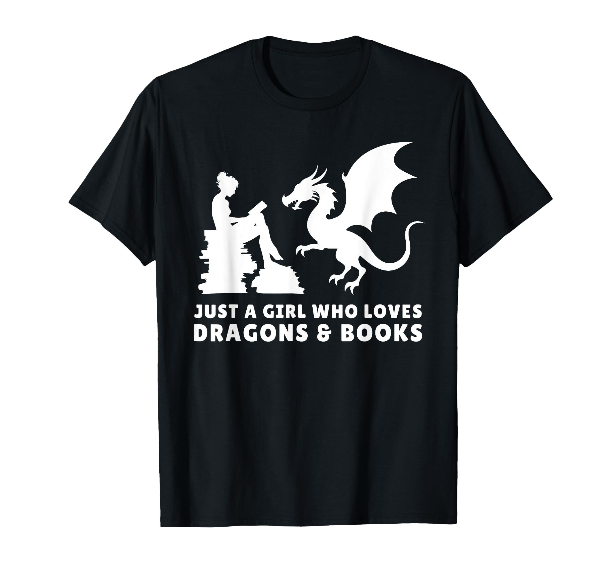 Just Who Loves Dragons And Books Book T-Shirt - Trendy Graphic for Adults - T-Shirt, Sweatshirt, Hoodie