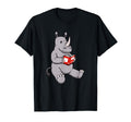 Rhino Book Reading Student Literature T-Shirt - Unique Graphic for Adults - T-Shirt, Sweatshirt, Hoodie