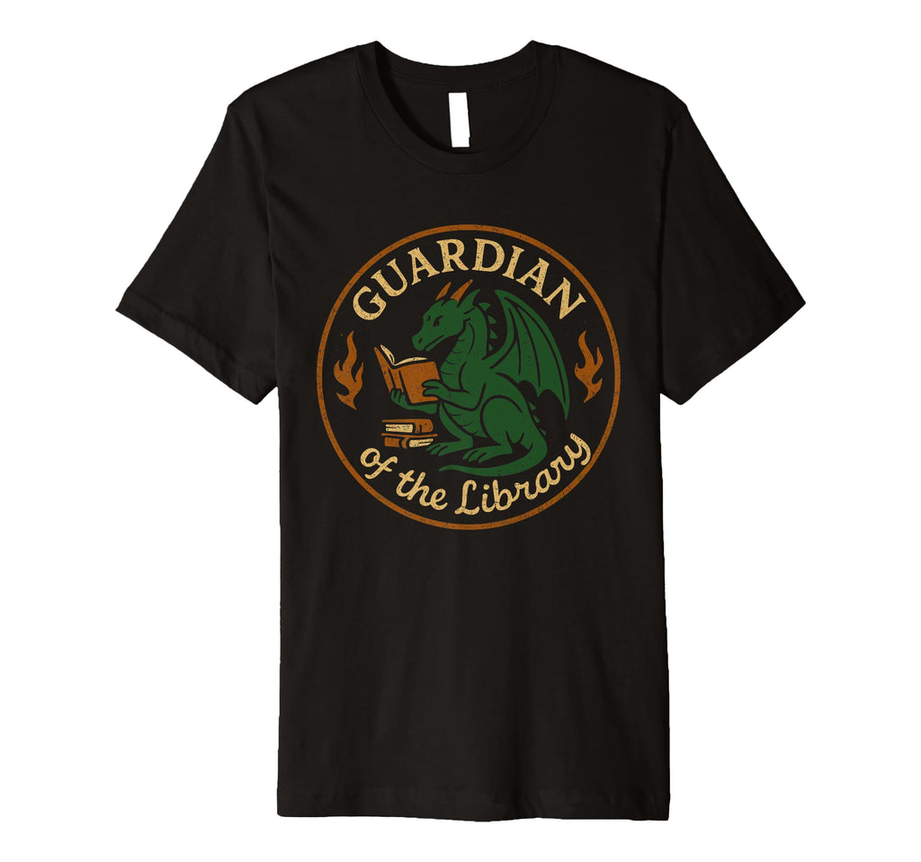 Book Dragon Reading Monster Funny T-Shirt - Novelty Apparel for Adults - T-Shirt, Sweatshirt, Hoodie