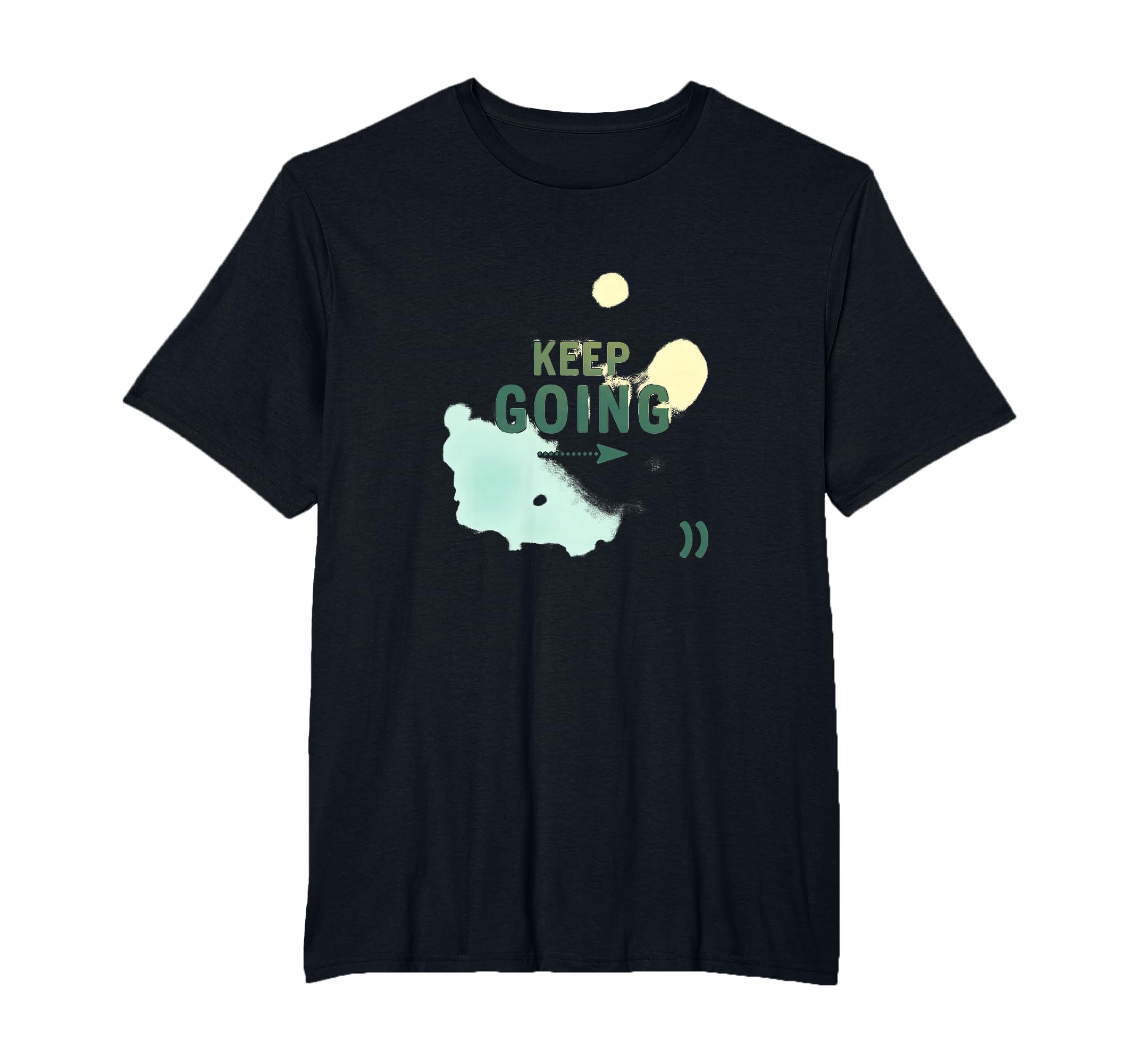 Keep Going Inspirational Watercolor Mens T-Shirt - Unique Graphic Unisex - T-Shirt, Sweatshirt, Hoodie