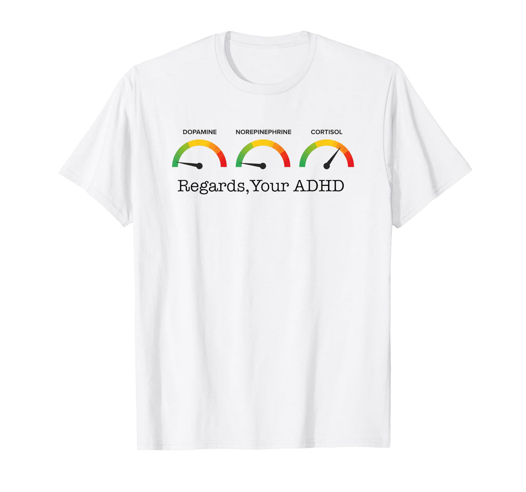 Hormone Meter Funny Adhd Brain T-Shirt - Casual Everyday Wear Men Women - T-Shirt, Sweatshirt, Hoodie