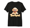 Poodle My Therapist Tri Blend T-Shirt - Custom Art Print Men Women - T-Shirt, Sweatshirt, Hoodie