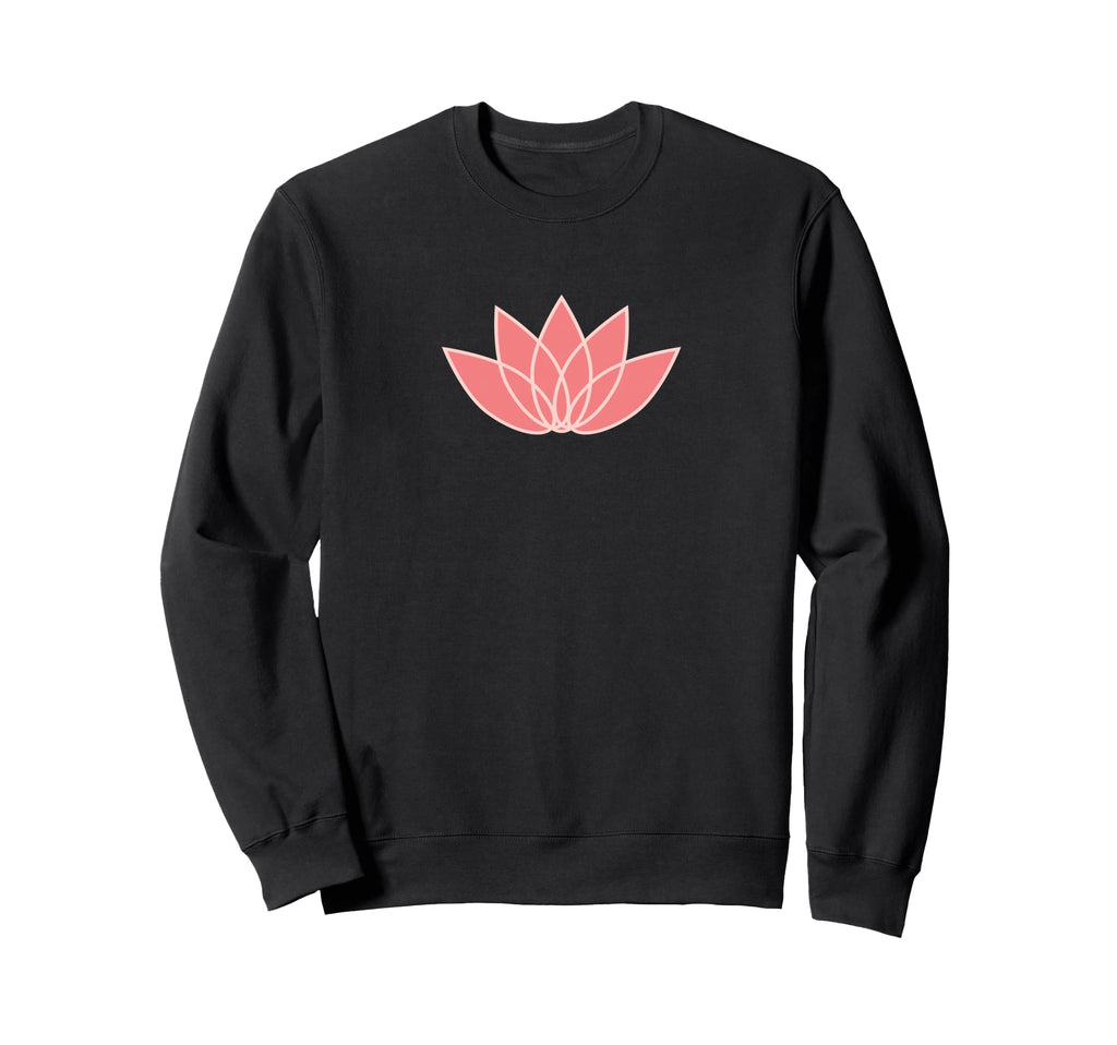 Lotus Flower Icon Spiritual Yoga Sweatshirt - Fun Novelty Design for Adults - T-Shirt, Sweatshirt, Hoodie
