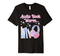 Audio Book Worm Book Lover Pastel T-Shirt - Casual Everyday Wear Unisex - T-Shirt, Sweatshirt, Hoodie