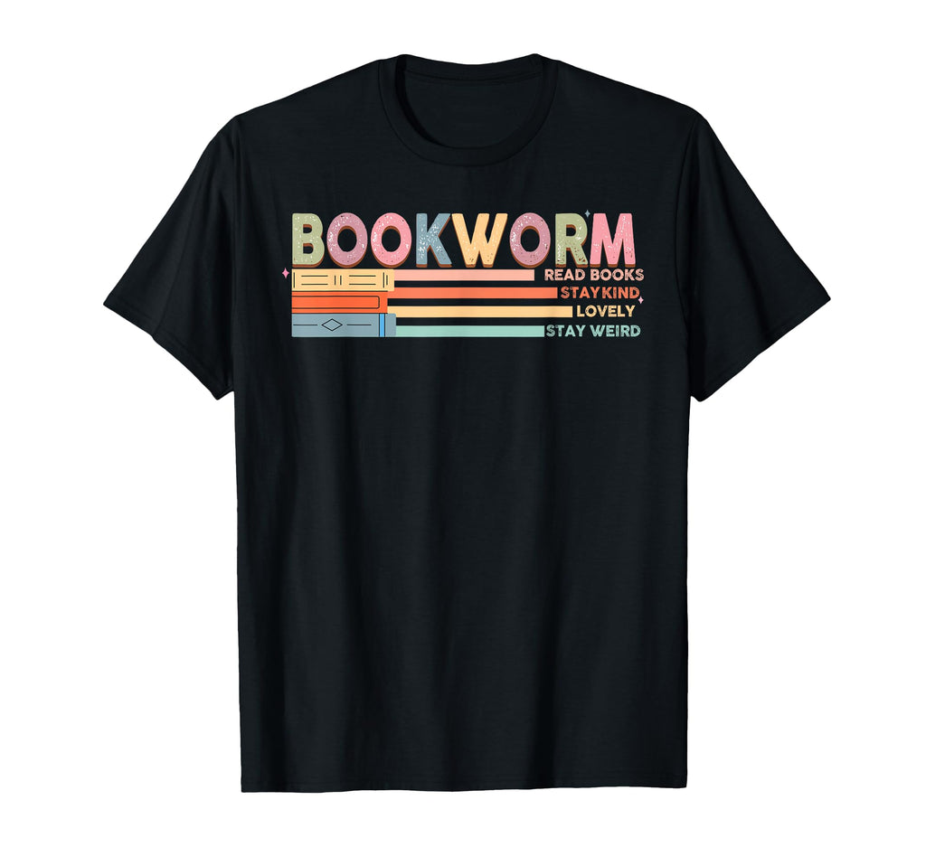 Bookworm Colorful Rainbow Book Lover T-Shirt - Aesthetic Graphic Unisex - T-Shirt, Sweatshirt, Hoodie