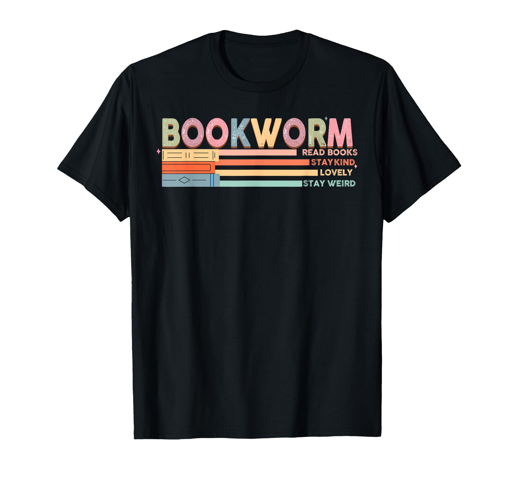 Bookworm Colorful Rainbow Book Lover T-Shirt - Aesthetic Graphic Unisex - T-Shirt, Sweatshirt, Hoodie