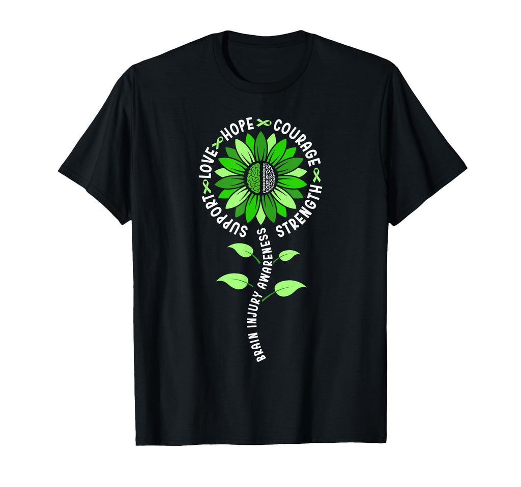Sunflower Brain Injury Awareness Month T-Shirt - Novelty Apparel Unisex - T-Shirt, Sweatshirt, Hoodie