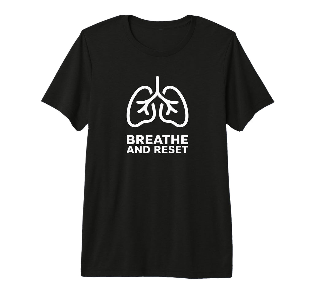 Breathe And Reset Minimal Lungs T-Shirt - Unique Graphic Men Women - T-Shirt, Sweatshirt, Hoodie