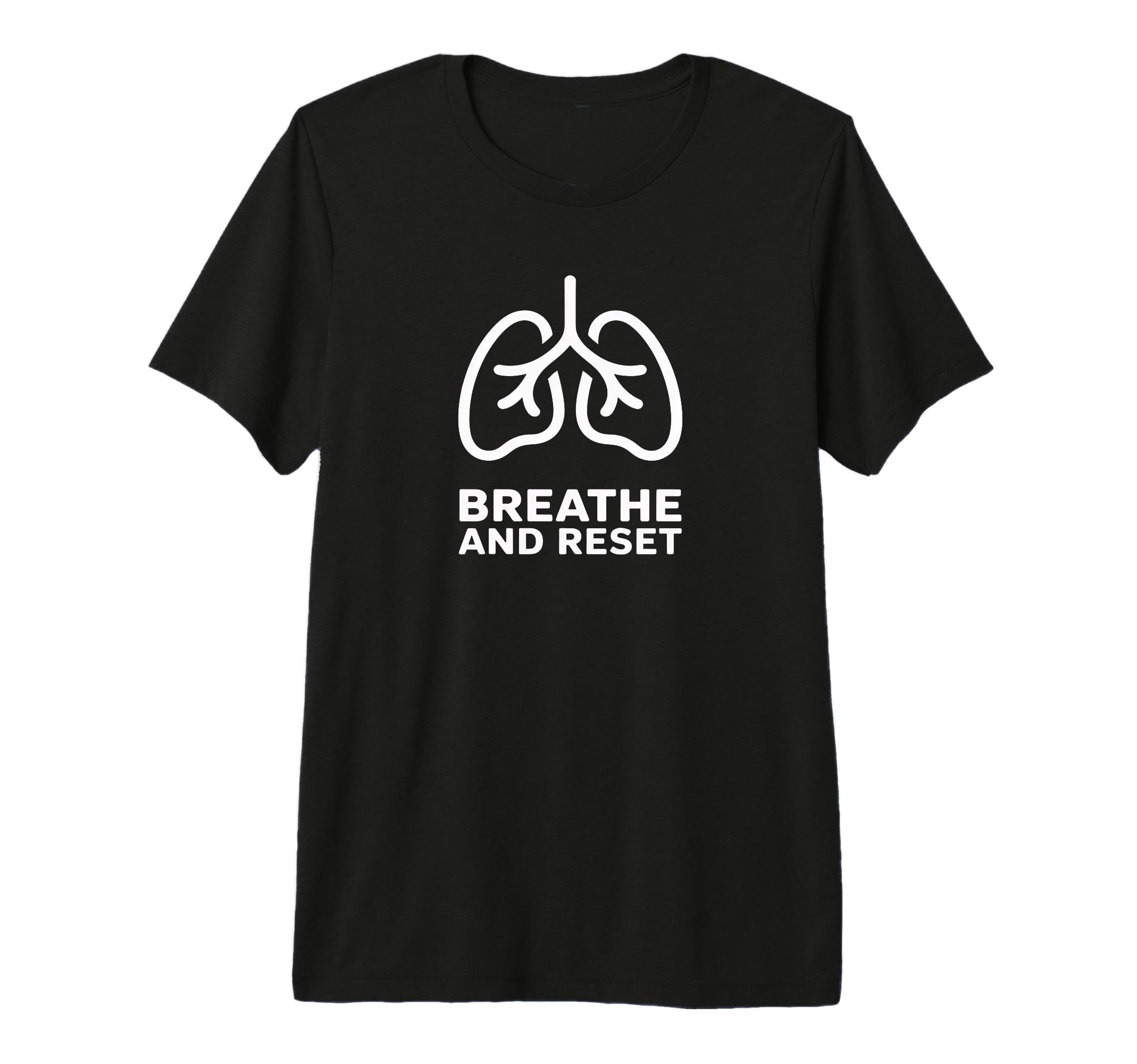Breathe And Reset Minimal Lungs T-Shirt - Unique Graphic Men Women - T-Shirt, Sweatshirt, Hoodie
