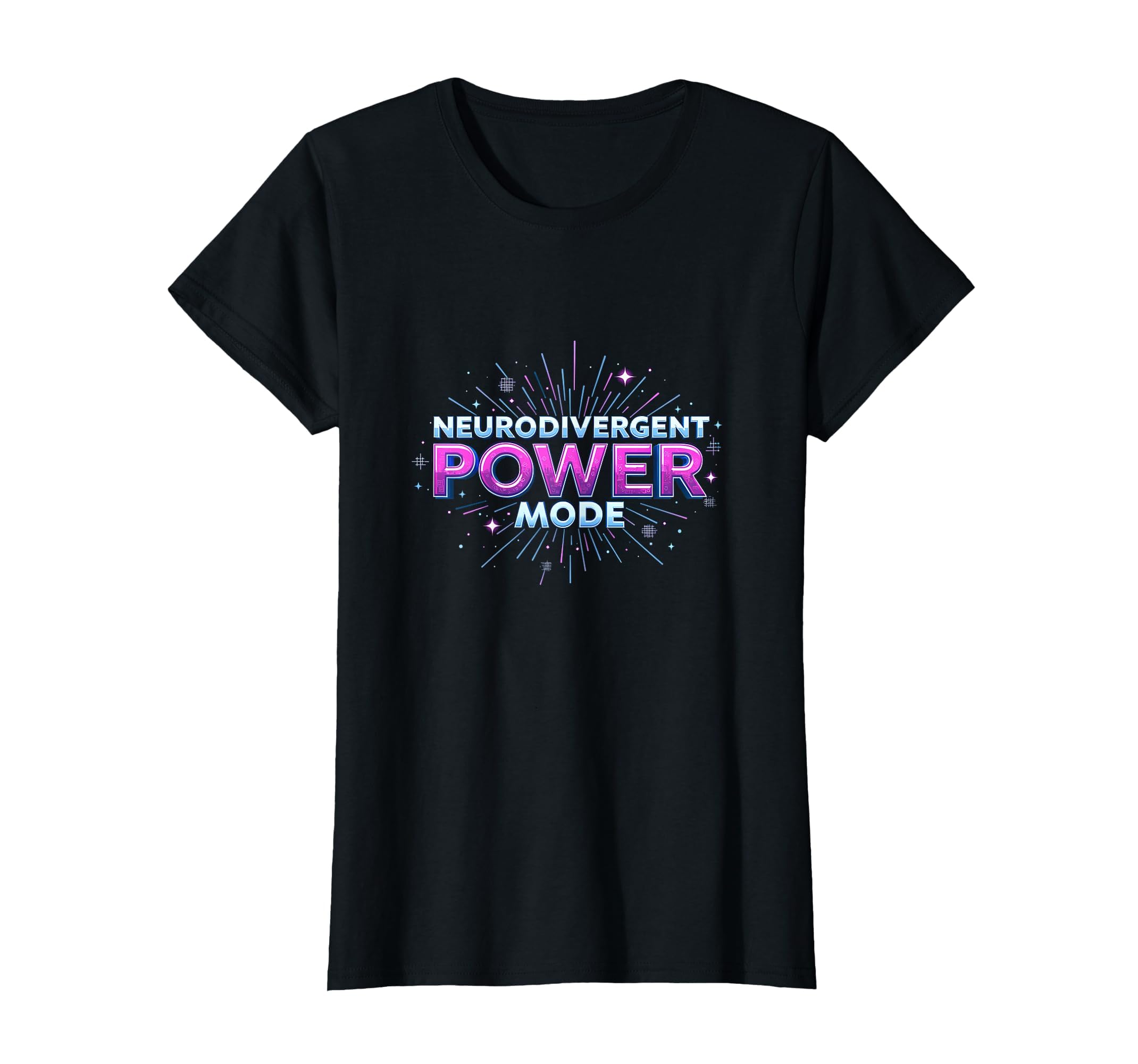 Neurodivergent Power Mode Autism Pride T-Shirt - Fun Novelty Design Unisex - T-Shirt, Sweatshirt, Hoodie