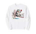 San Francisco Cat Golden Gates Bridge Sweatshirt - Minimalist Print Unisex - T-Shirt, Sweatshirt, Hoodie